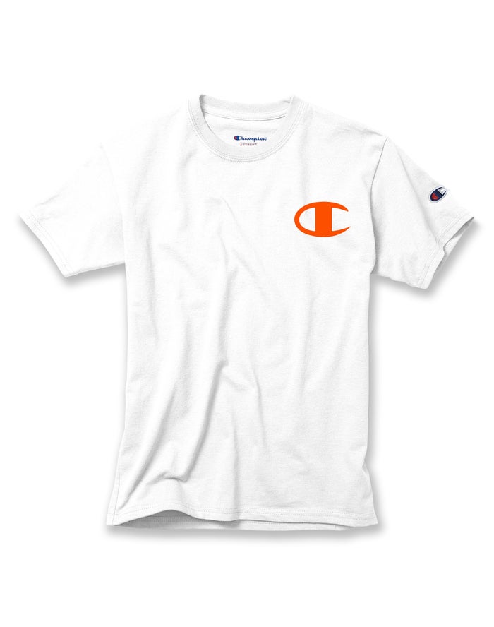 Camiseta Champion Niña - Cotton Logo Pieces ( Blancas ) 5386270-HY